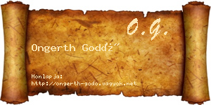 Ongerth Godó névjegykártya